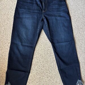 KanCan Dark Blue Cropped Ankle Jeans
